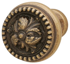 Hafele 125.86.102 Knob,Artisan Zinc,&#216; (1 7/8") 48 mm,Antique Brass