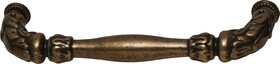 Hafele 125.87.132 Pull,Artisan Zinc,Antique Brass,(3 3/4") 96 mm Ctc