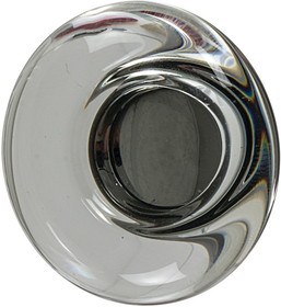 Hafele Knob, Aluminum & Synthetic Crystal, &#216;44 mm