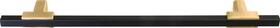 Hafele 133.53.553 Amerock - Bar Pull,Urbanite&#153; Aluminum/Zinc,Matt Black / Brushed Gold,(5 1/32") 128 mm Ctc