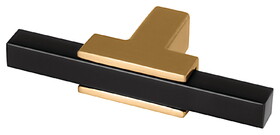 Hafele 133.53.604 Amerock - T-Knob, Urbanite&#153;,Zinc, matt black / champagne bronze