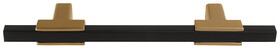 Hafele 133.53.644 Amerock - Bar Pull, Urbanite&#153;,Aluminum/Zinc, matt black / champagne bronze, (3") 76 mm CTC