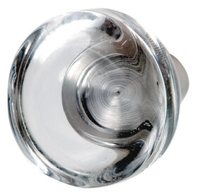 Hafele 135.73.400 Knob,Crystalline,&#216;40 mm Glass &Amp; Stainless Steel,Clear &Amp; Matt