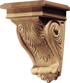 Hafele 194.69.604 Corbel, 9" x 5 3/4" x 6 1/16" (H x W x D),Acanthus Collection, Cherry