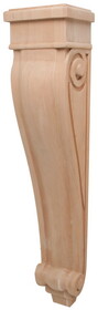 Hafele 194.69.609 Corbel, 24" x 5 1/4" x 4 3/8" (H x W x D),Scroll Collection, Cherry