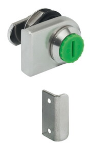 Hafele 233.42.600 Glass Door Cam Lock,Symo 3000 For Combination With Symo Cylinder Removable Core,Left Hand,Polished Nickel