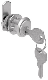 Hafele 235.10.300 Cam Lock,C8102 And C8103 Series,Keyed Different National Lock - High Security,Brushed Chrome,Lipped/Overlay,1 3/16" (30 mm)