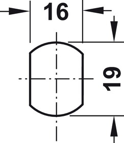 Hafele 235.88.620 Cam lock, Nut Attachment, Straight Cam, Symo