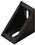 Hafele 260.47.300 CORNER BRACK PL BLK 24X24X17MM  Price/Piece