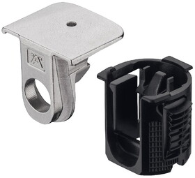 Hafele 263.73.609 Shelf Connector,Ixconnect Tab 15 For Screw Fixing,For Wood Thickness:16 mm,Nickel Plated