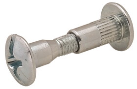 Hafele 267.07.902 Connecting Screw,M6 2-Piece,For Through-Hole,&#216; 8 mm,Clamping Range 32-38 mm (1 1/4"-1 1/2")