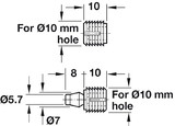 Hafele 267.21.720 Two-Piece Connector, Press-Fit, Detachable