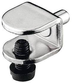 Hafele Glass Shelf Support, with Safety Locking Screw, Steel