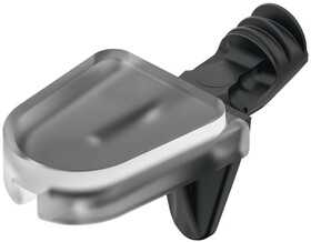 Hafele 282.24.333 Shelf Support, 25 kg,Zinc with transparent rubber pad, black passivated, support transparent