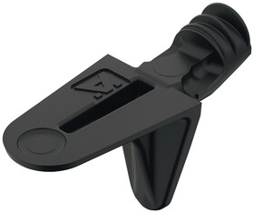 Hafele 282.24.817 Shelf Support, &#216;5 mm, 75 kg,With 3 wedged ribs, black passivated