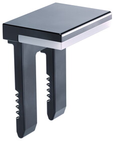 Hafele 284.04.645 Shelf Support, for Glass Shelves, KUBIC,black