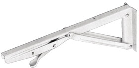Hafele 287.49.724 Folding Bracket, with Locking Device in Supporting Arm,Load capacity up to 110 lbs., White