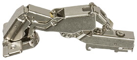 Hafele Wide Angle Clip-On Hinge, Opening Angle 165&#176;, Inset Overlay