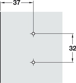Hafele Mounting Plate, Flanged, for Clip-On Hinges