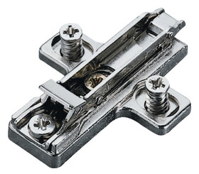 Hafele Clip Mounting Plate Salice With Pre-Installed Euro Screws and Vertical Adjustment