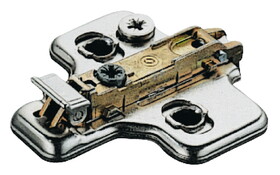 Hafele 329.68.000 Salice-Clip Mounting Plate,Without Pre-Installed Mounting Screws Quick Fixing System,Pre-Mounted Euro Screws,0 mm,Bar3L09F