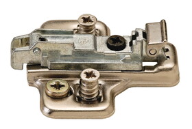 Hafele 329.69.010 Salice-Clip Mounting Plate,With Pre-Installed 11 mm Euro Screws Quick Fixing System,Fixing With Chipboard Screws,0 mm,Bargl09F/16