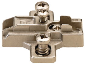 Hafele Wing Mounting Plate, Salice, Slide-On, Pre-Mounted 11 mm Euro Screws
