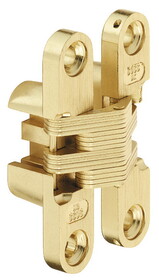 Hafele 341.07.518 Concealed Hinge,Soss,Invisible Hinge,180&#176; Opening Angle Wood Thickness:13-16 mm,Soss #101,Satin Brass