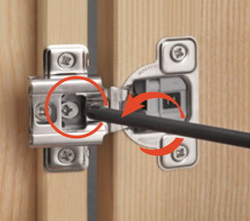 Hafele 343.61.556 Salice - Concealed Hinge,Excenthree 3-Cam,106&#176; Opening Angle,Soft-Close,1 1/4" Overlay Nickel-Plated,Screw-On,Model Cup3Ad9R