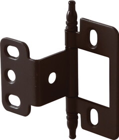 Hafele 351.86.130 Decorative Butt Hinge,Partial Wrap,Non-Mortise,Minaret Finial For Inset Face Frame Doors,Dark Oil-Rubbed Bronze