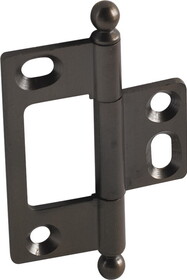 Hafele 351.95.192 Decorative Butt Hinge,Non-Mortise,Ball Finial Elite Solid Brass Hinge,Oil-Rubbed Bronze