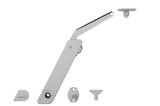 Hafele 372.28.630 Swing-Up Fitting Complete Set, Free Flap H 1.5, Plastic with Metal Support Arm,Model: D, mounting: right, color: gray