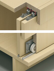 Hafele Sliding Door Hardware, Slido F-Line15 55A, set