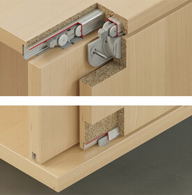Hafele Sliding Door Hardware, Slido F-Line21 20C, set