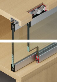 Hafele Sliding Door Hardware, Slido F-Line21 12D, Set