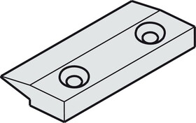 Hafele 403.50.979 Follower Set for Vertical Frame Profile, For Synchronized Movement,Silent Aluflex 80, Slver colored anodized