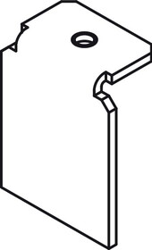 Hafele 403.55.300 End Bracket,For Silent Aluflex For All Guide Tracks,For Covering The Sides,Silent Aluflex 40,White