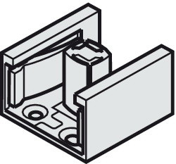 Hafele 404.95.911 Dual Lower Guide, for 2 Glass Doors