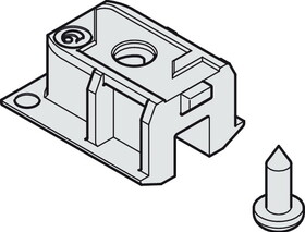 Hafele Service Port for Upper Track, Plastic
