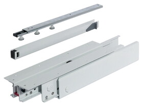 Hafele 421.50.820 Top/Bottom Mounted Cabinet Slide,Fr 777A,Full Extension,440 Lbs Weight Capacity (15 3/4") 400 mm Installed Length
