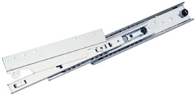 Hafele 422.07.350 Accuride - Telescopic Heavy Duty Side/Bottom Mounted Slide, C3640A, 1" Overtravel; 75/200 lbs Weight Capacity,14"