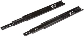 Hafele 422.86.356 Accuride - Side Mounted Slide,C3834Sc,Telescopic,Full Extension,90 Lbs,Self-Close Black,22"