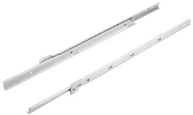 Hafele 423.37.767 Complete Sets, 3/4 Extension, Self-Closing, Bottom Mounted,White, 24"