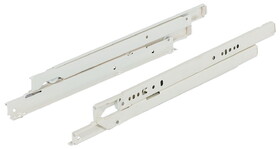 Hafele 423.46.756 Premium Epoxy Coated Bottom Mounted Slide, Full Extension, Self-Closing, 150 lbs Weight Capacity,22"