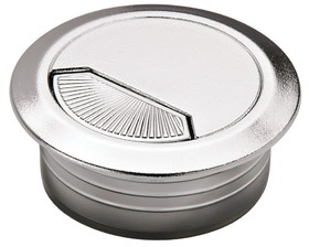 Hafele 429.97.240 CABLE GROMMET 2-PC PL CHR MATT 80MM Price/Piece