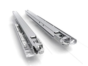 Hafele 433.19.626 Grass - Concealed Drawer Slide,for Base Panel Mounting,Full Extension,Dynapro 40 kg,With integrated liquid Soft-close&#174;,22" length