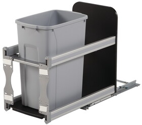 Hafele 503.11.503 Waste Bin Pul-ut, KV Bottom Mount, Single, Undermount Slide with Sof-lose,USC1--35PT,33.00 l,35 qt.,19 3/16"