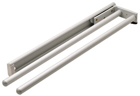 Hafele 510.54.921 Towel Rack Pull-Out, 2 Bar, Extendable,Anodized silver