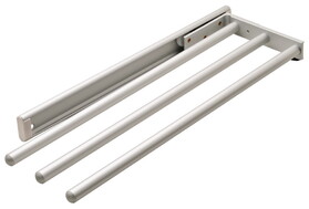 Hafele 510.54.932 Towel Rack Pull-Out, 3 Bar, Extendable,Anodized silver