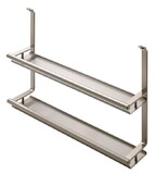 Hafele 521.61.625 Spice Rack, Backsplash Railing System,2 tiers, stainless steel effect